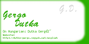 gergo dutka business card